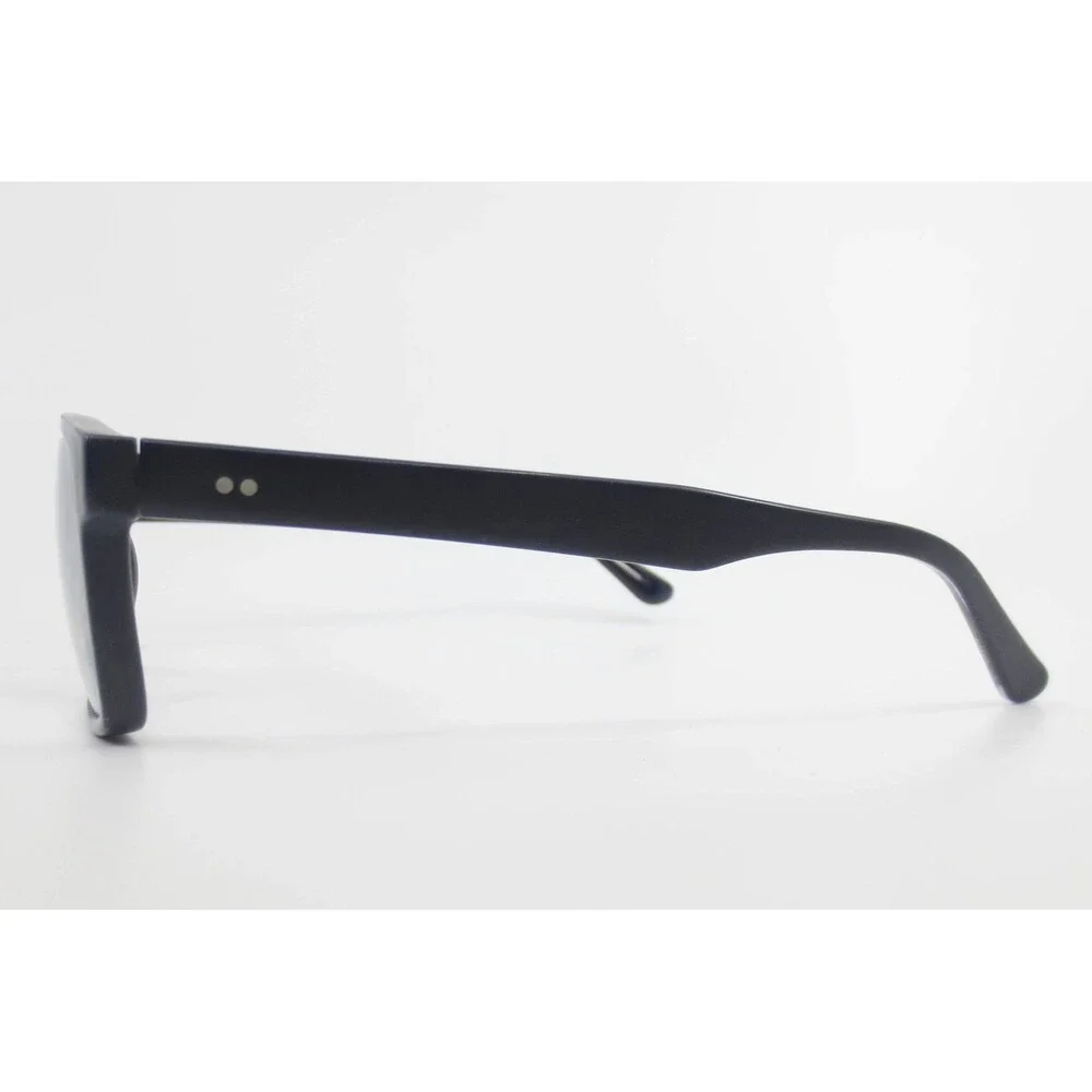 Modern Matte Black Rectangular Eyeglass Frames MP 20225 55-15-145 Silver Accents
